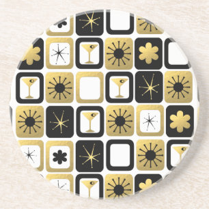 Retro Glamoureus Gold Sandstone Onderzetter