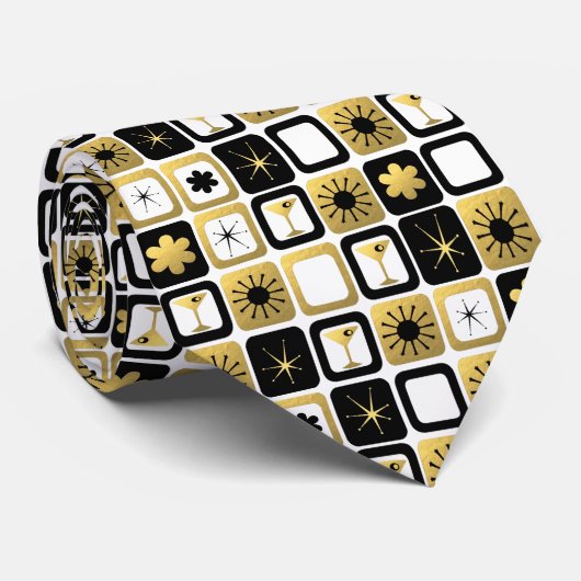 Retro Glamoureus Gold Stropdas (Opgerold)