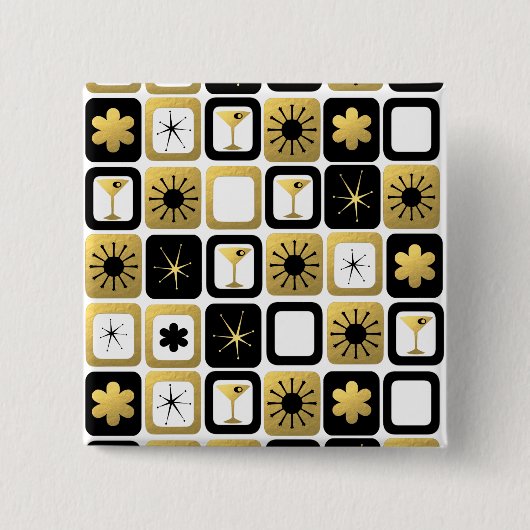 Retro Glamoureuze Gold Button (Voorkant)