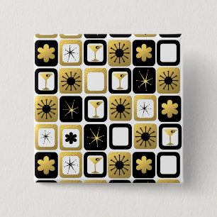 Retro Glamoureuze Gold Button