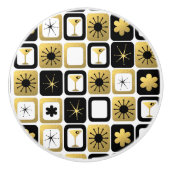 Retro Glamoureuze Gold Ceramic Pull Keramische Knop (Voorkant)