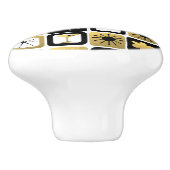 Retro Glamoureuze Gold Ceramic Pull Keramische Knop (Zijkant)