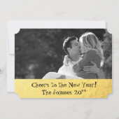 Retro Glamoureuze Gold-fotokaarten Feestdagenkaart (Achterkant)