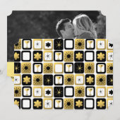 Retro Glamoureuze Gold-fotokaarten Feestdagenkaart (Voorkant / Achterkant)