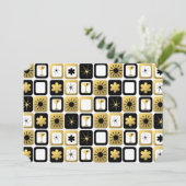 Retro Glamoureuze Gold-fotokaarten Feestdagenkaart (Staand voorkant)