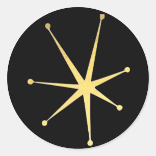 Retro Glamoureuze Gold Impressionist Star Stickers