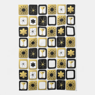 Retro Glamoureuze Gold Kitchen Towel Theedoek