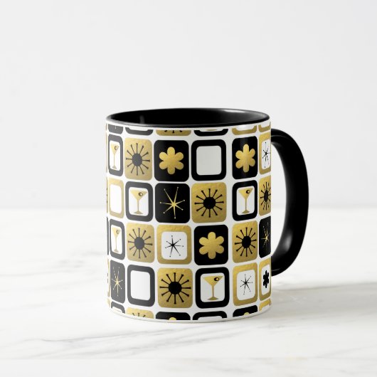 Retro Glamoureuze Gold-Mok Mok (Voorkant rechts)