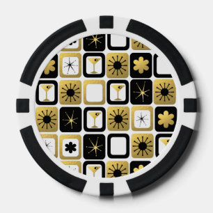 Retro Glamoureuze Gold Poker Chip