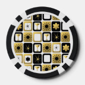 Retro Glamoureuze Gold Poker Chip (Achterkant)