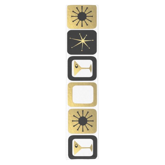 Retro Glamoureuze Gold Table Runner Korte Tafelloper (Voorkant)