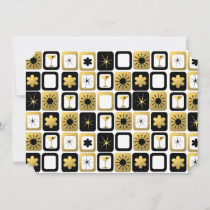 Retro Glamoureuze Gold-uitvindingen Kaart