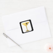 Retro Glamoureuze Gouden Martini Stickers (Envelop)