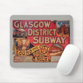 Retro  Glasgow City Subway Poster Glasgow Muismat (Met muis)