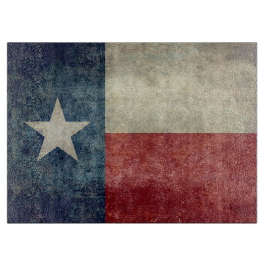  retro Glass Cutting Board van de Texas State-vlag Snijplank (Voorkant)