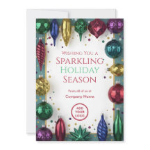 Retro Glass-Ornament Luxe | Business Greetings