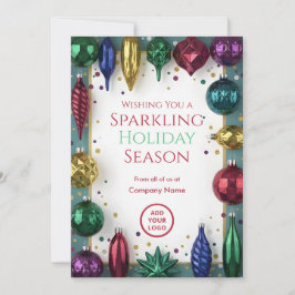 Retro Glass-Ornament Luxe | Business Greetings Feestdagenkaart