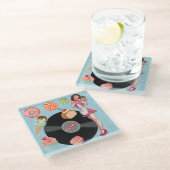 Retro Glazen Onderzetter (Schuin)