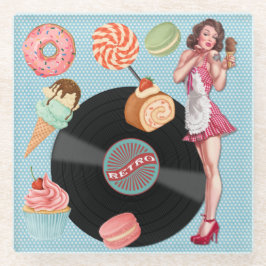 Retro Glazen Onderzetter