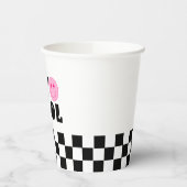 Retro Glimlach Gezicht Twee Cool Verjaardagsfeest Papieren Bekers (Links)