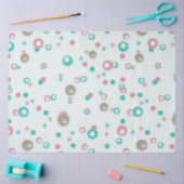 Retro Glitter Rood Groen Goud Polka Dots Kerst Tissuepapier (Craft)