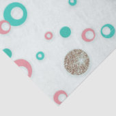 Retro Glitter Rood Groen Goud Polka Dots Kerst Tissuepapier (Detail)