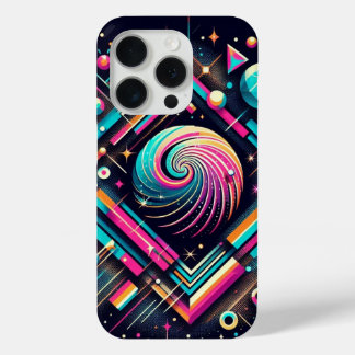 Retro glitter stippen iPhone case