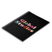 Retro globale studies T-Shirt Notitieboek (Linkerzijde)