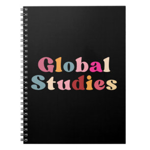 Retro globale studies T-Shirt Notitieboek