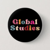 Retro globale studies T-Shirt Ronde Button 5,7 Cm (Voorkant)