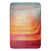 Retro Gloeiende Bogen – Abstracte Mid-Century Badmat (Voorkant Verticaal)