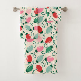 Retro Gloeilichten Bad Handdoek