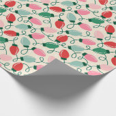 Retro Gloeilichten Cadeaupapier (Hoek)