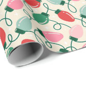 Retro Gloeilichten Cadeaupapier (Rol Hoek)