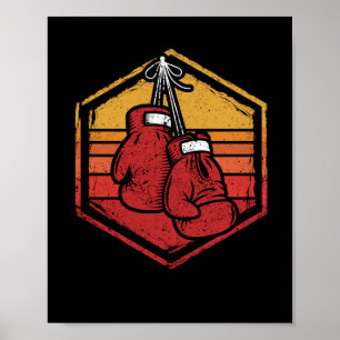 Retro Glove Boxing  Boxer Shorts Poster