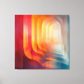 Retro Glow Arches – Abstract Mid-Century Canvas Afdruk (Voorkant)