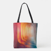 Retro Glow Arches – Abstract Mid-Century Tote Bag (Achterkant)