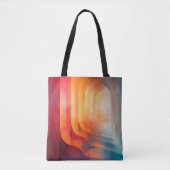 Retro Glow Arches – Abstract Midden-Eeuw Tote Bag (Voorkant)