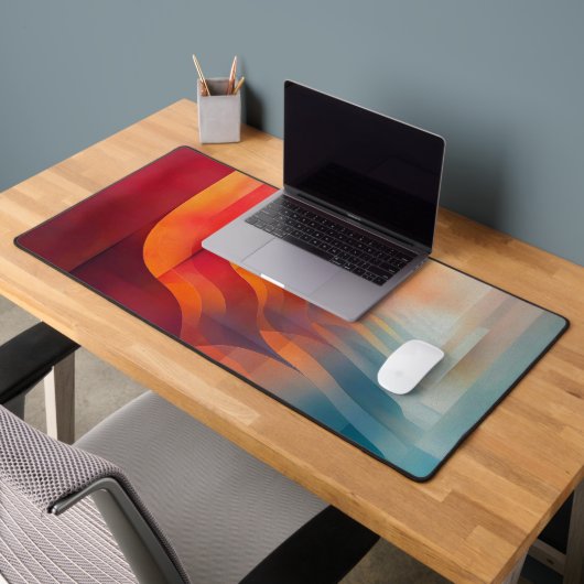 Retro Glow Bogen – Abstracte Mid-Century Bureaumat (Kantoor 2)
