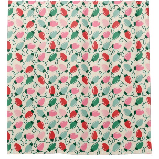 Retro Glow Lights Douchegordijn (Voorkant)