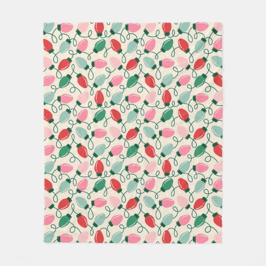 Retro Glow Lights Fleece Deken (Voorkant)