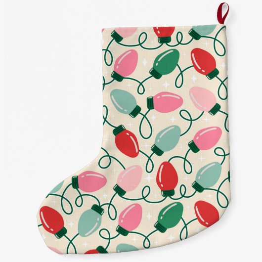 Retro Glow Lights Grote Kerstsok (Achterkant)