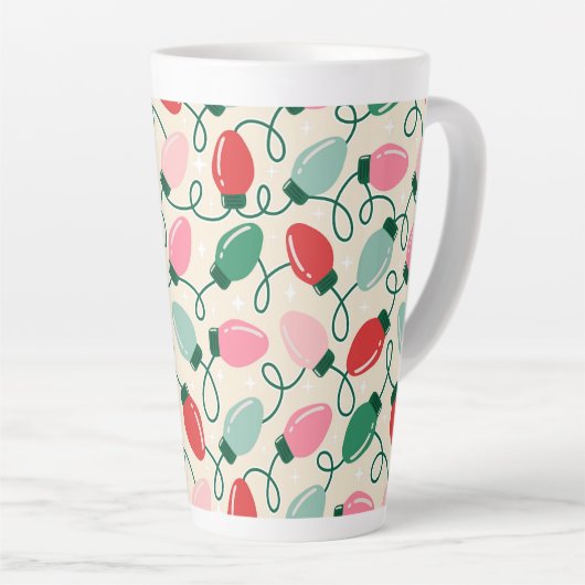 Retro Glow Lights Latte Mok (Rechterhoek)