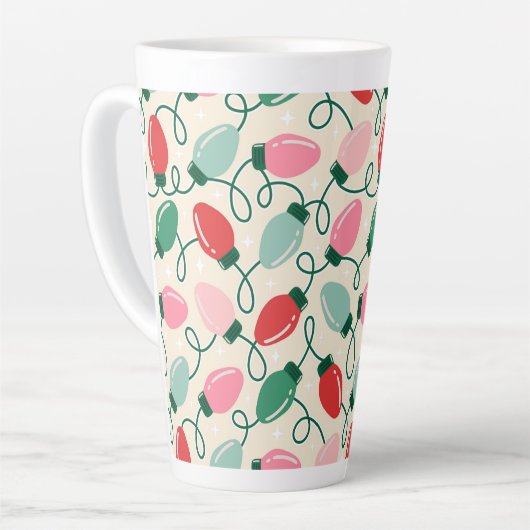 Retro Glow Lights Latte Mok (Linkerhoek)