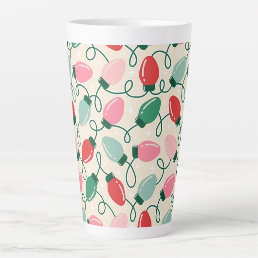 Retro Glow Lights Latte Mok (Voorkant)