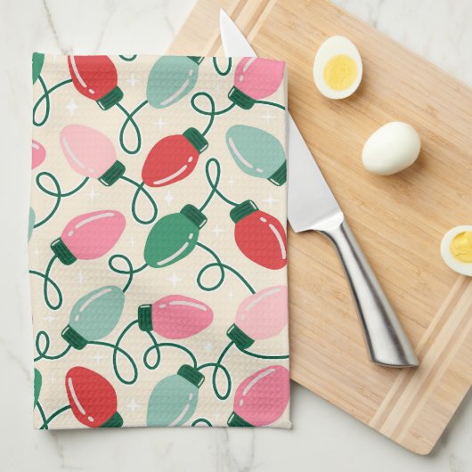 Retro Glow Lights Theedoek (Quarter Fold)