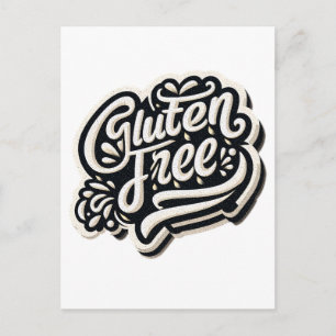 Retro Gluten Vrij Typografie Script Grafisch Briefkaart