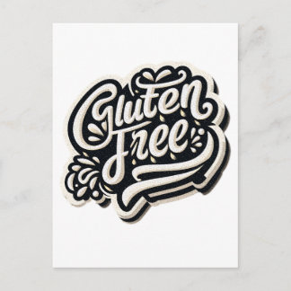 Retro Gluten Vrij Typografie Script Grafisch Briefkaart