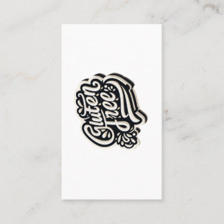 Retro Gluten Vrij Typografie Script Grafisch Visitekaartje