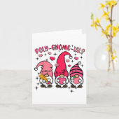 Retro Gnome Wiskunde Docent Valentijnsdag Poly Gno Kaart (Gele Bloem)